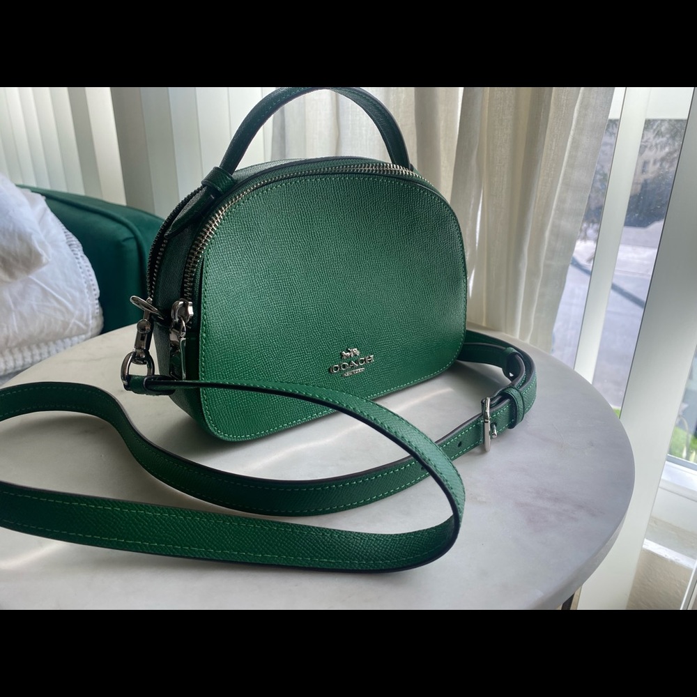 Green Coach Crossbody Handbag